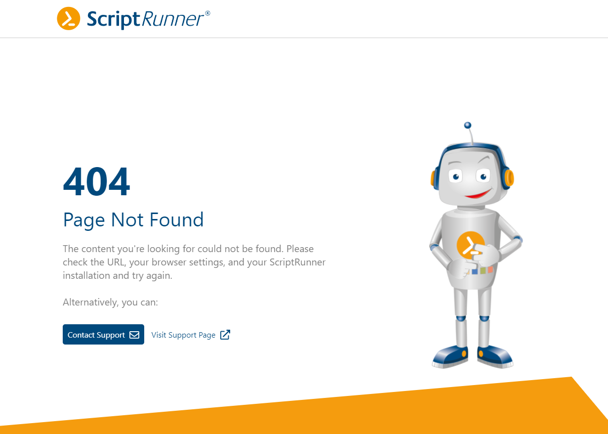 New error page for ScriptRunner frontends