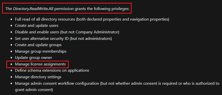 02_permissions required to manage licensing in MS Graph PowerShell